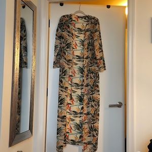 Tropical print kimono/duster - Sz M